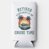 Retired Permanently On Cruise Time Retro スリム缶クーラー (正面)