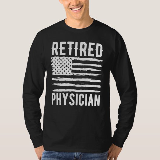 Retired Physician Assistant Profession American Fl Tシャツ (正面)