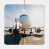 Retired Pilot Airplane Nato Letters Custom Photo セラミックオーナメント (裏面)