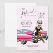 Retired Pink Cadillac Custom Invite 招待状 (正面/裏面)