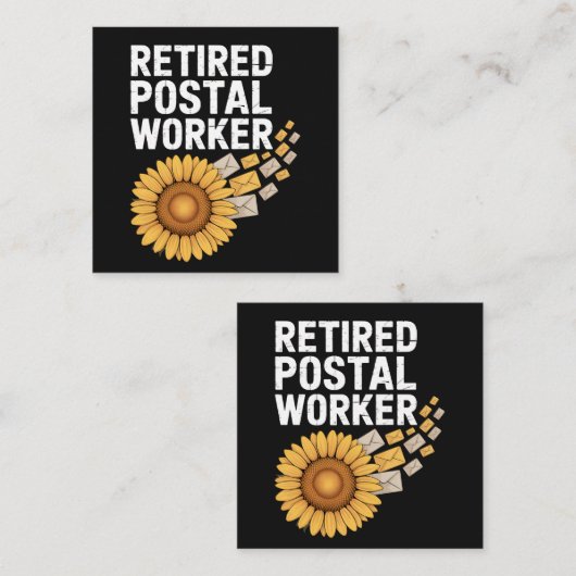Retired Postal Worker スクエア名刺 (正面/裏面)