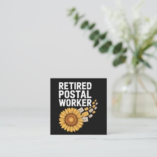 Retired Postal Worker スクエア名刺 (スタンド正面)