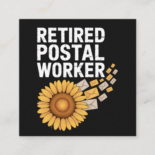 Retired Postal Worker スクエア名刺 (正面)