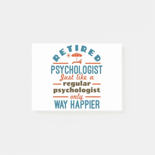 Retired Psychologist Therapist Retirement Happier ポストイット (正面)