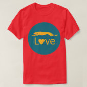 Retired Racing Greyhound Love Tシャツ (デザイン正面)
