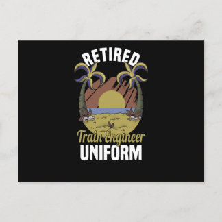 Retired Railroad Engineer Train Steam Conductor ポストカード