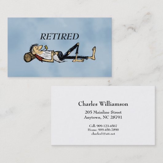 Retired Rip Van Winkle image fun コーリングカード (正面/裏面)