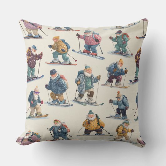 Retired Santa Claus North Pole Ski Club クッション (正面)