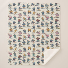 Retired Santa Claus North Pole Ski Club シェルパブランケット