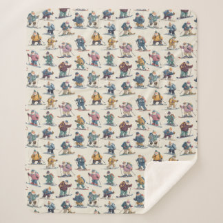 Retired Santa Claus North Pole Ski Club シェルパブランケット