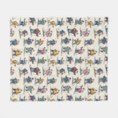 Retired Santa Claus North Pole Ski Club フリースブランケット (正面(横))