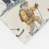 Retired Santa Claus North Pole Ski Club フリースブランケット (角)