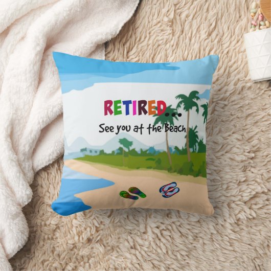 Retired...See you at the Beach クッション (ブランケット)
