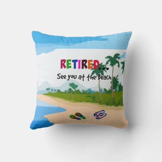 Retired...See you at the Beach クッション (裏面)