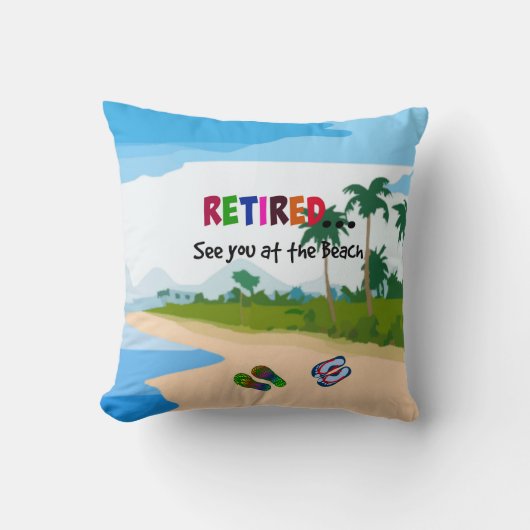 Retired...See you at the Beach クッション (正面)