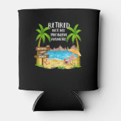 Retired Since 2022 Funny Retired by the Beach 缶クーラー (正面)