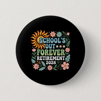 Retired Teacher 2026 Retired Life Teacher 缶バッジ