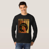 Retired Teacher Afro African American Black Histor Tシャツ (正面フル)