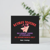 Retired Teacher By Appointments Only Groovy Heart  招待状 (スタンド正面)