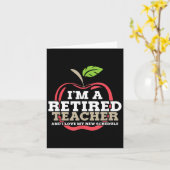 Retired Teacher I Love My New Schedule Funny Quote カード (黄色い花)