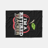 Retired Teacher I Love My New Schedule Funny Quote フリースブランケット (正面(横))