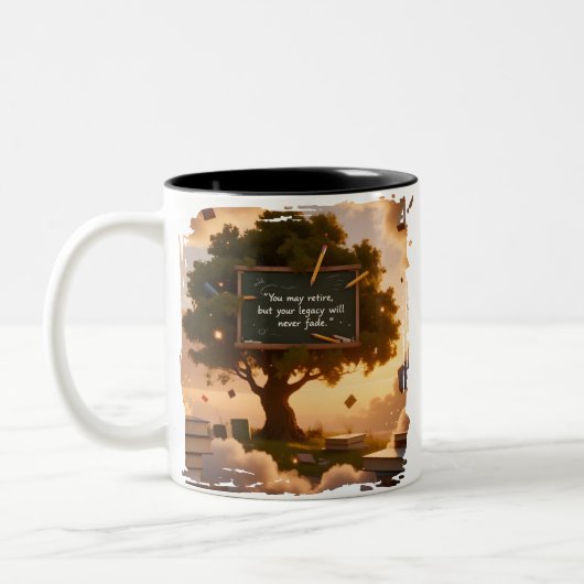 Retired Teacher Legacy Mug ツートーンマグカップ (左)