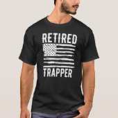 Retired Trapper Profession American Flag Premium Tシャツ (正面)