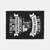 Retired Truck Driver Funny Retirement Quote For A  フリースブランケット (正面(横))