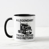 Retired Truck Driver Gift Legendary Trucker Retire マグカップ (左)