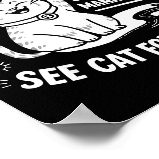 Retired Under New Management - Funny Cat Retiremen ポスター (角)