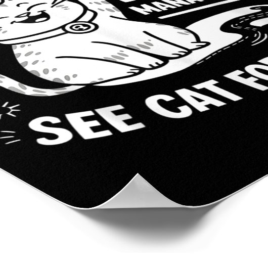 Retired Under New Management - Funny Cat Retiremen ポスター (角)