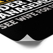 Retired Under New Management Funny Mens Husband Re ポスター (角)