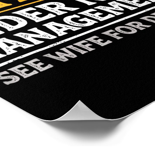 Retired Under New Management Funny Mens Husband Re ポスター (角)