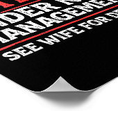 Retired Under New Management Funny Mens Husband Re ポスター (角)