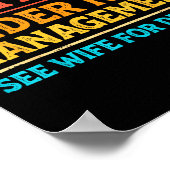 Retired Under New Management Funny Mens Husband Re ポスター (角)