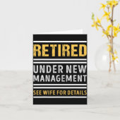 Retired Under New Management Funny Retirement _1 カード (黄色い花)