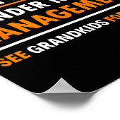 Retired Under New Management Grandkids Funny Retir ポスター (角)