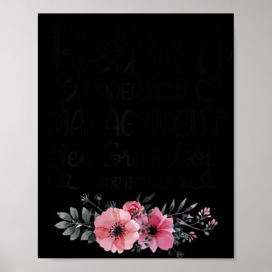 Retired Under New Management Grandson Funny Grandm ポスター (正面)