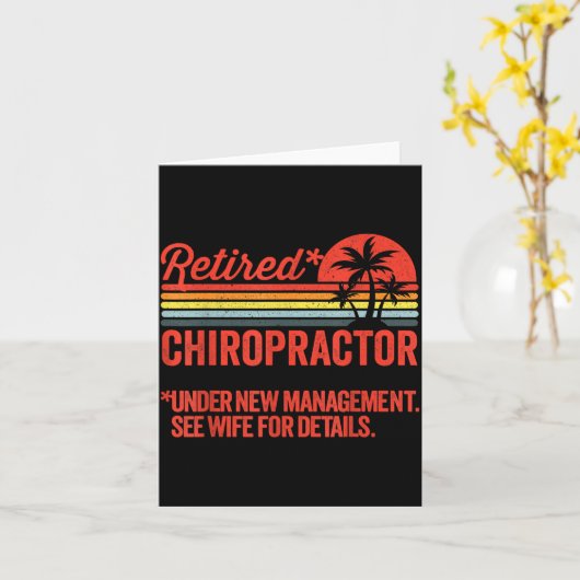 Retired Under New Management Retirement Gift Chiro カード (黄色い花)