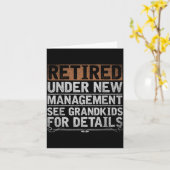 Retired Under New Management See Grandkids Funny R カード (黄色い花)