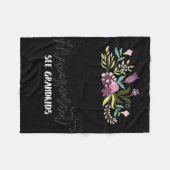 Retired Under New Management See Grandkids Funny R フリースブランケット (正面(横))