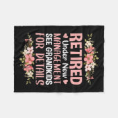 Retired Under New Management See Grandkids Retirem フリースブランケット (正面(横))