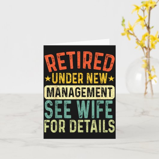 Retired Under New Management See Wife For Details カード (黄色い花)