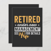 retired under new management see wife for details. サンキューカード (正面/裏面)