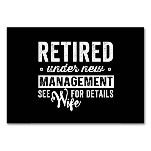 retired under new management see wife for details. テーブルナンバー (正面)
