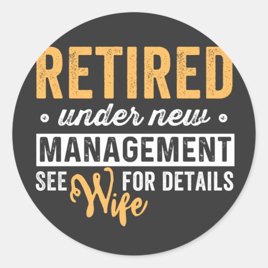 retired under new management see wife for details. ラウンドシール (正面)