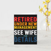 Retired Under New Management See Wife Funny Retire カード (黄色い花)
