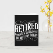 Retired Under New Management See Wife Funny Retire カード (黄色い花)