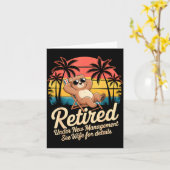 Retired Under New Management See Wife Funny Retire カード (黄色い花)