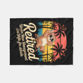 Retired Under New Management See Wife Funny Retire フリースブランケット (正面(横))